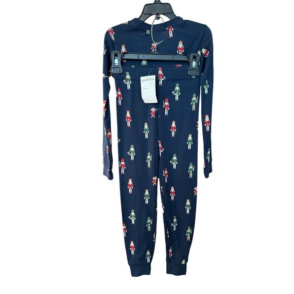 New ~ PETIT LEM ~ Boys Navy Blue Nutcracker Print Two-Piece Pajama Set Size 5 - Picture 4 of 7